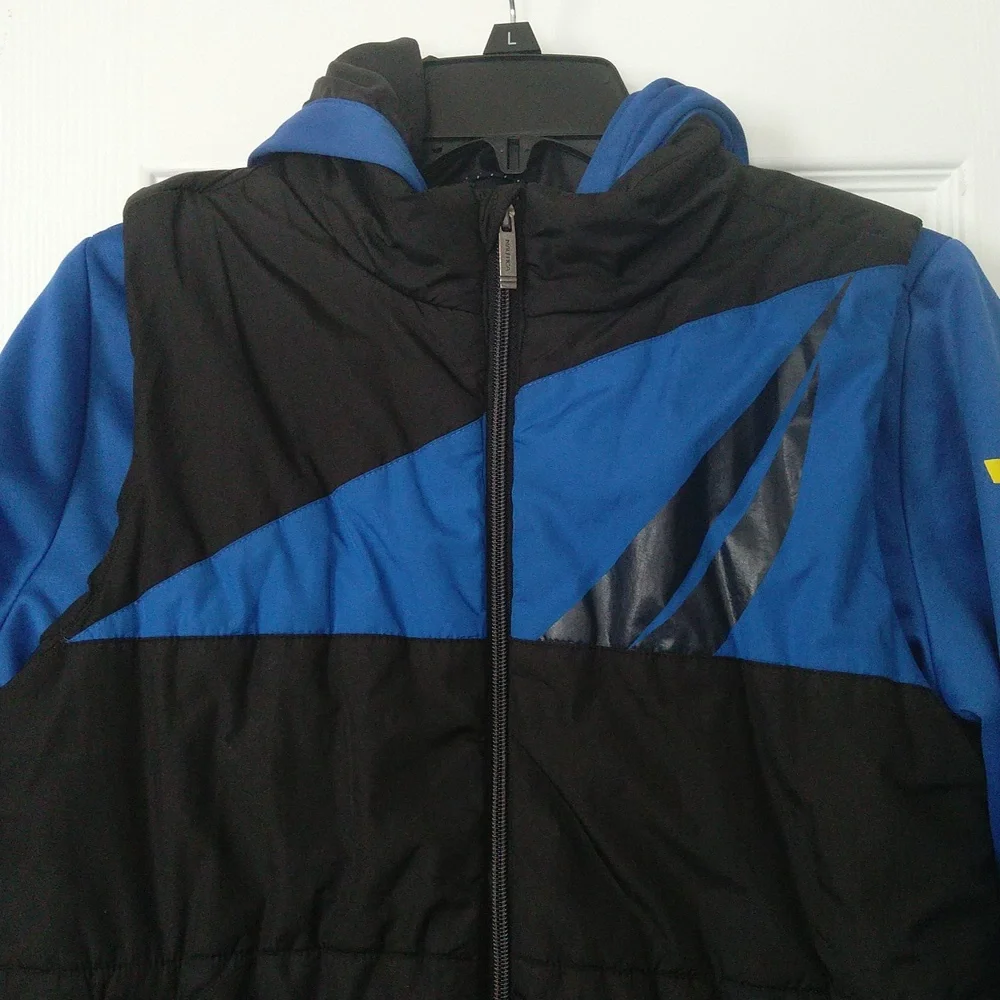 Nautica Boys Hybrid Quilted Hooded Puffer Jacket Size L/G , Winter - Picture 2 of 12